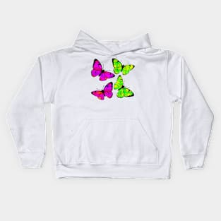 Four Colorful Butterflies Kids Hoodie